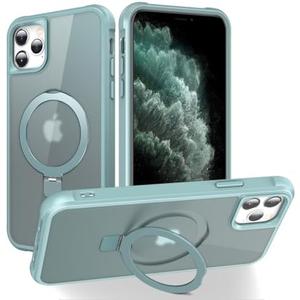 PIXIU Strong Magnetic for iPhone 11 case Compatible with Mag-Safe, Built-in Invisible Stand,Military Shockproof Slim Protective Matte Phone Cover for iPhone 11 6.1" -Teal