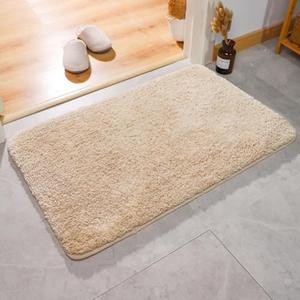 Lukery Bathroom Rugs Microfiber Bath Rugs Machine Washable Bathroom Mat Plush Bath Mats Winter Bathroom Rug Non Slip Washable Kitchen Rugs Door Mat Floor Mats (50x80cm,Beige)