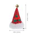 Toyvian 5pcs Christmas Hat Hair Clips, Sequin Mini Tops Decorative Barrettes for Girls Holiday Party Hair Accessories in Red, Green, Silver