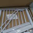 Extra Wide Baby Gate with Door 61.3-65.2 Inch Pressure Mounted, Auto Close Child Baby Gates for Doorways No Drill, Walk Through Dog Gate Indoor for The House, White