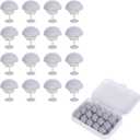 16PCS Duvet Pins Duvet Clips, Safe Locking Duvet Cover Clips Snaps with Storage Box, Easy to Use Double Sided Pin Fasteners for Quilt Cushions Curtains(Gray)