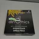 2 x 9" Portion Control Plate - Divided Dinner Plate with Dividers for Adults & Kids - BPA Free, Wheat Straw & PP Construction, Modern Style, Microwave, Dishwasher & Freezer Safe (Pack of 1, Mint Green)