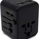 Travel Conversion Socket,Universal in Multiple Countries,Safe and Fast Charging,Easy to Carry,Black