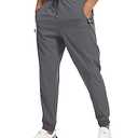 Rapoo Men's Lightweight Joggers Pants Quick Dry Workout Track Running Gym Athletic Pants with 3 Zipper Pockets, XL