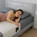 Grounding Sheet for Bed with Grounding Tester, Silver Threads - One Size For All Beds, Extra Soft 95% Organic Cotton 5% Pure Silver, Grounding Bed Sheets, Improve Sleep & Reduce Stress Earthing Sheets (Off White)