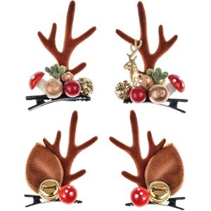 TOECWEGR Christmas Reindeer Antlers Headband Hair Clips Hair Hoop Holiday Beauty Headdress