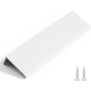 Rergy 10 Pack 5 INCH Cabinet Pulls White Finger Pulls, White Edge Pulls for Cabinet Kitchen Cabinet Edge Pulls, 128mm Cabinet Finger Pulls