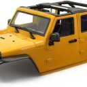 1/10 RC Jeep Wrangler Convertible Hard Shell Kit, for 1/10 RC Crawler TRX4 Axial SCX10 90046 90027 313 Wheelbase Shell Modification Accessories (Yellow)