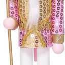 OEUVI Christmas Nutcracker Decor 11.8 Inch Wooden Nutcracker Ornament Soldier Figure Festive Collectible Nutcracker Gift Suitable for Table, Desktop, Fireplace Decoration Christmas Party Supplies