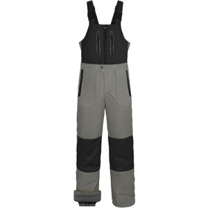 GEMYSE Mens Insulated Skiing Bibs Waterproof Snow Pants Winter Snowboarding Overalls (Medium, Medium Grey and Black)