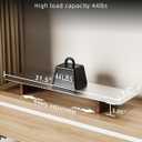 Aluminum Monitor Stand Riser with Wooden Legs, 31.5" Wide