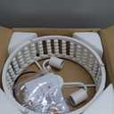 Luupyia White Beaded Boho Ceiling Light 3Lights, 12.79inches Wooden Bead Ceiling Light Fixture Mini Bohemian Chandelier Coastal Semi Flush Mount Overhead Lighting for Bedroom Hallway, E26