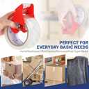 Heavy Duty Clear Packing Tape with Dispenser Combo for Shipping, Moving & Storage,Thicker Clear Packing Tape, 1.88 inches Wide, 60 Yards Per Roll, 6 Pack 360 Total Yards