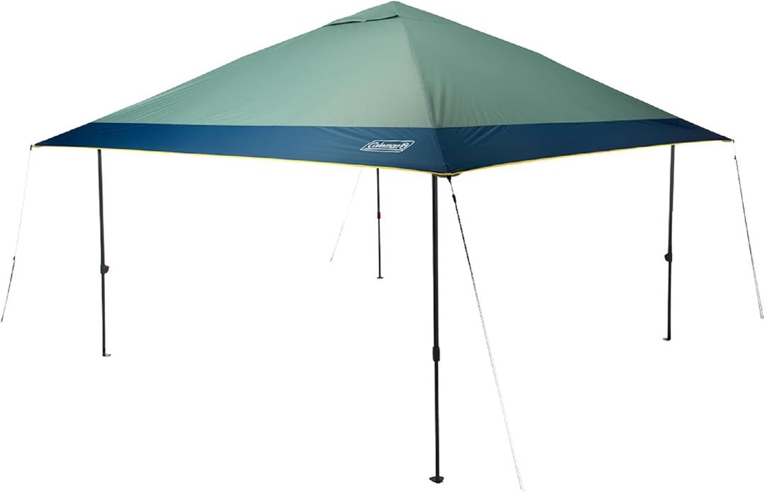 Coleman Oasis Instant Pop-Up Canopy Tent with Side Wall Attachment 10x10ft/13x13ft Portable Shelter with One-Push Setup & Takedown Robust Frame with Wheeled Carry Bag (PFAS-Free, Moss)