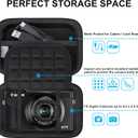 Lacdo Camera Case for Canon PowerShot G7 X Mark III/PowerShot G7 X Mark II 4K Vlogging Camera, Point and Shoot Vlogging Camera Bag Carrying Case, Mesh Pocket fits USB Cable, Batteries, Black+Black