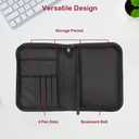 Bible Case With Handle and Zipper, Premium PU Leather Bible Cover 11.2 x 8 x 2.2 Inches, 4th of July Waterproof Book Case for Standard Size Bibles with Pen Storage, Bible Accessories Gifts