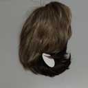 SEVENCOLORS Short Hair Wigs with Bangs Dark Brown Mixed Blonde Pixie Cut Wig for Women Straight Synthetic Fiber Wigs