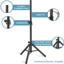 Vondynote Pair of Tripod Speaker Stands Adjustable Height from 33.5" to 53.5" Slim Mini Speaker Stand PA DJ Short Tripod Speaker Stand