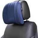 Car Neck Pillow Headrest, Memory Foam Car Headrest Pillow,Headrest Pillow for Car Relax Head Muscles and Relieve (Dark Blue) (10.5in*9.5in*3in)