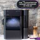 GE Profile Opal Ultra, Countertop Nugget Ice Maker, 1 Gal XL Side Tank, 38 lbs/Day, Pebble Pellet Crushed Ice Machine, WiFi Black Stainless Steel