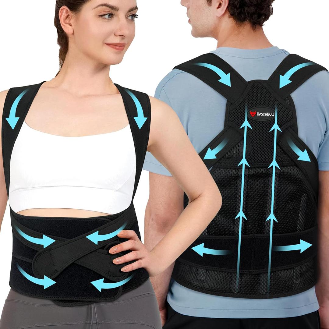 Posture Corrector for Men and Women, Adjustable Upper Back Brace, Comfortable Shoulder Support for Spine Alignment, Posture Training and Daily Wear Under Clothes (Small 26.8-33.5)