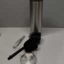 DOWRY Stainless Steel Freestanding Toilet Bowl Brush and Holder with Long Handle for Bathroom Storage Organization,Sturdy Deep Cleaning Toilet Bowl Cleaner,Nickel Round