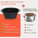 BYKITCHEN Silicone Slow Cooker Liners Compatible with Ninja Foodi Possible Cooker Pro 8.5 Quart MC1000, MC1001, MC1010 Series, 2Pcs Reusable Crock Pot Liners, Ninja Possible Crock Pot Pro Accessories