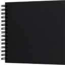 potricher 8 x 8 Inch DIY Scrapbook Photo Album 80 Pages Thick Kraft Blank Black Paper Memory Book for Wedding and Anniversary Family (Black, 8 Inch)