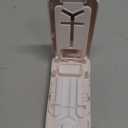 Daviky Pill Cutter Splitter for Small & Tiny Pills, Dual Safety Blades, Adjustable Centering Slot, Precise 1/2 1/3 1/4 Tablet Cutter, Built-in Storage, Portable & Senior-Friendly (White)