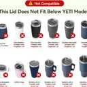 20 oz Stronghold Lid For YETI Rambler Travel Mug (with StrongHold Lid), Tumbler Screw On Top Lids Replacement Twist Lids 100% LeakProof(Only Fit YETI 20 oz Travel Mug Which Has The stronghold lid)