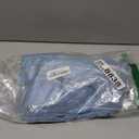 ZOMVA Plus Size Sparkly Mesh Dress A Line Ruffle Sleeve V Neck Wrap Short Glitter Dresses Wedding Guest Cocktail Party (Light Blue, 4X)