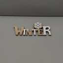 Geetery White Winter LED Wooden Sign Rustic Wooden Words Sign Tabletop Centerpiece Decor Snowflake Decorations for Winter Christmas Table Home Indoor Party