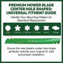 133-8182-03 Compatible with Toro Lawn Boy Exmark 21 inch Recycler Lawn Mower 108-0954-03, 116-4500 (Green,1pc)