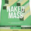 NAKED Vegan Mass - Natural Vegan Weight Gainer Protein Powder - 1,230 Calories, NSF Certified, Non-GMO, Soy & Gluten Free, No Artificial Ingredients - 12LB Bulk - 17 Servings