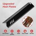 15 Inch Porcelain Grill Heat Shields Replacment for Dyna-Glo DGF510SBP, DGF493BNP, 4 Pack Barbeque Grill Heat Plates for Backyard Grill Replacement Parts BY15-101-001-02, BY13-101-001-13, GBC1460W