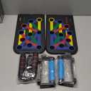 Push Up Board with Adjustable Jump Rope | Push Up Board for Men & Women | Multi-functional Push Up Bar System | Perfect Pushup Board for Exercise | Strength Training Equipment | Skipping Rope (9 in 1 Black)