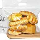50 Pcs Clear Plastic Bread Bags for Homemade Bread, Resealable & Freezer Safe Bakery Bags Storage for Sourdough, Toast, Bagels, Muffins, Pastries (13 x 10.6'' Clear)