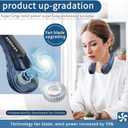 ASNUG Neck Fan, USB Rechargeable Personal Fan, 4000 mAh Battery Operated, 3 Speeds Adjustable, Faster Cooling, Ultra Quiet, Suitable for Home, Office, Travel, Sports