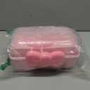 Hair Accessories Organizer for Girls Headbands, Clips, Ties Baby Girl Supplies, Lockable Three-layer Folding Craft Organizers and Storage Plastic Jewelry Box,10.8 * 5.9 * 5.7in (Pink)