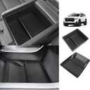 Muslogy for Acadia 2020-2023 Center Console Storage Box & Lower Center Tray 2PCS Compatible with GMC Acadia SL SLE SLT Denali AT4 2023 2022 2021 2020(Console+Lower)