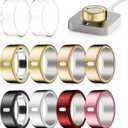 10 Pack Cover Compatible for Oura Ring 4/Gen 3 Heritage/Gen 3 Horizon,(NOT Compatible with Oura 4 Ceramic),Charging Directly,Rugged TPU Elastic Finger Protector for Workout Women Men-Size 7 (2Gold+Silver+2RG+Black+2Clear+Pink+Red)
