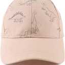 Baby Boy Baseball Cap Toddler Girl Trucker Hat Kids Dinosaur Hats Infant Ball Caps Spring Summer (Beige)