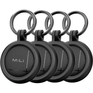 Bluetooth Tracker Tag for iOS and Android, Tracking Device/Key Finder/Luggage Tracker/Item Locator, Compatible with iOS Find My or Google Find Hub App (4PCS) (Dual System, 4PCS)