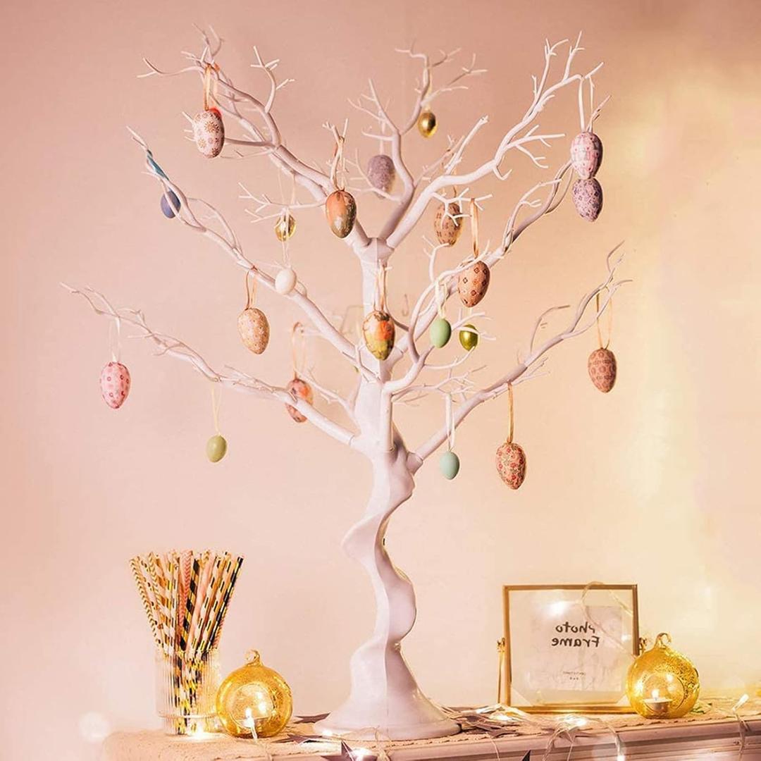 Tree Centerpieces for Weddings White 23in  Decorative Ornament Display Tree for Tables, Tree Branches for Decoration, Artificial Manzanita Tree Centerpiece for Christmas Birthday Party Decor