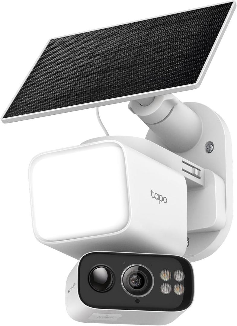 Tapo 2K Outdoor Pan/Tilt Wireless Floodlight Security Camera - Battery Power with Solar, 360 AI Motion Tracking, Person/Vehicle Detection, Subscription-Free Local Storage or Optional Cloud, C615F KIT