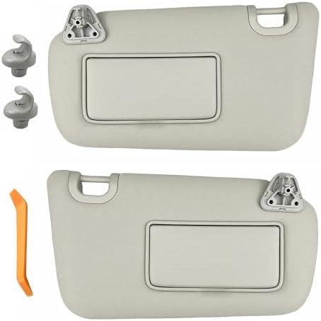 Pair of Left and Right Sun Visor with Holders for Nissan Sentra 2013 2014 2015 2016 2017 2018 2019, Windshield Sunshade Replacement Without Light Sunroof