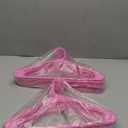 Pink Plastic Hangers 30 Pack Heavy-Duty Plastic Hangers Slim and Space-Saving, Durable and Lightweight PP with Non-Slip Shoulder Notches for Slip Dresses, Suits, Jackets & Camisoles
