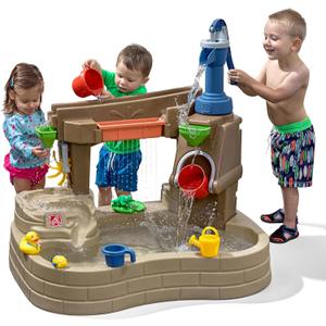 Step 2 Pump & Splash Discovery Pond Water Table, Kids Water Sensory Activity Pool, Summer Outdoor Toys, 10 Piece Toy Accessories, For Toddlers 2+ Years Old