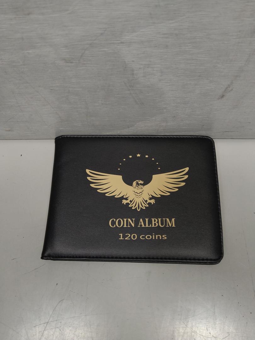 MUDOR Coin Collection Holder Book for Collectors, PVC FREE, 120 Pockets Collecting Storage Album Organizer Supplies for Half Dollar, Silver Dollar (120 Pockets) Black