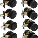 Cielsa Dawn Single Cylinder Deadbolt Door Locks with Keys, Keyed Alike Door Locks for Front Door.(Matte Black,4pack-Set)